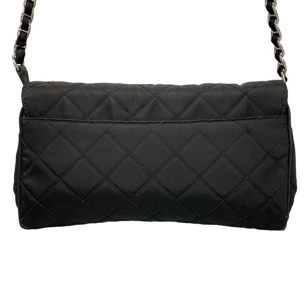 PRADA - Black Nylon Shoulder Bag - Picture 3 of 15